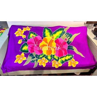 New Design Rayon Sarong Hand Painted Flower Design Handmade In Bali